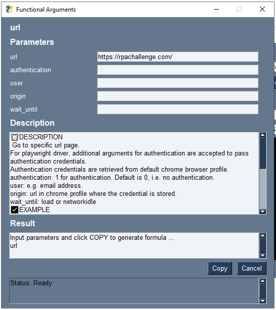 Optimus Command Entry Aid